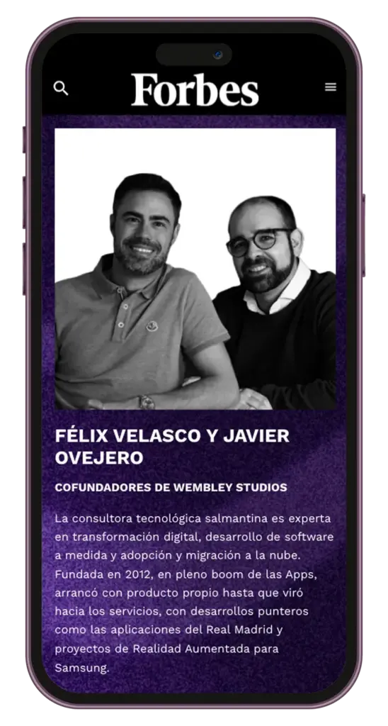 Wembley Studios featured in Forbes magazine as one of Spain most creative companies